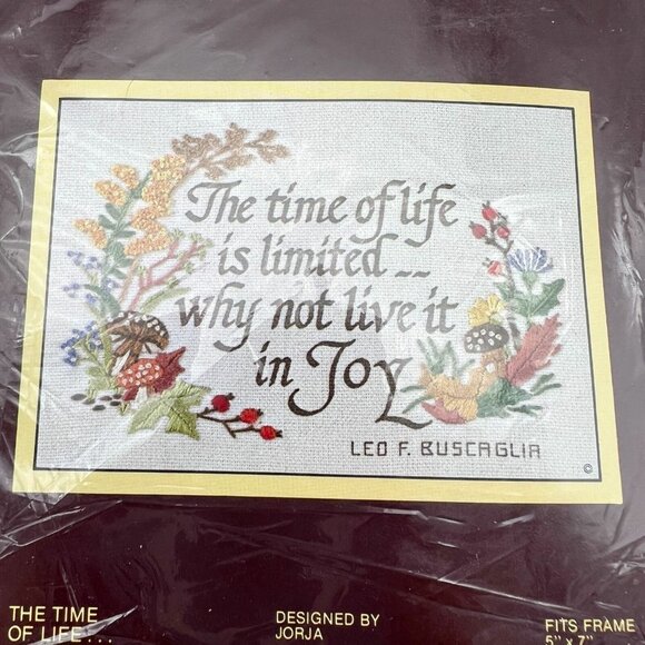 Sunset Stitchery Kit 746 The Time Of Life Is Limited Cross-Stitch Set Fits #3322 - Picture 2 of 5